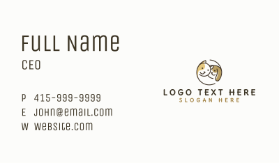Puppy Kitten Grooming Business Card Image Preview