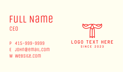 Bull Horn Letter T Business Card Image Preview