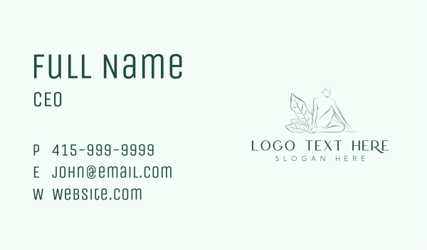 Yoga Human Stretching Business Card Design Image Preview