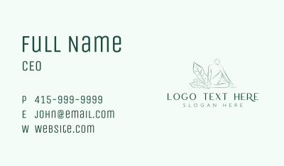 Yoga Human Stretching Business Card Image Preview