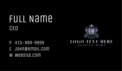 Luxury Royal Shield Business Card Image Preview