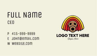 African Tribal Mask Business Card Image Preview