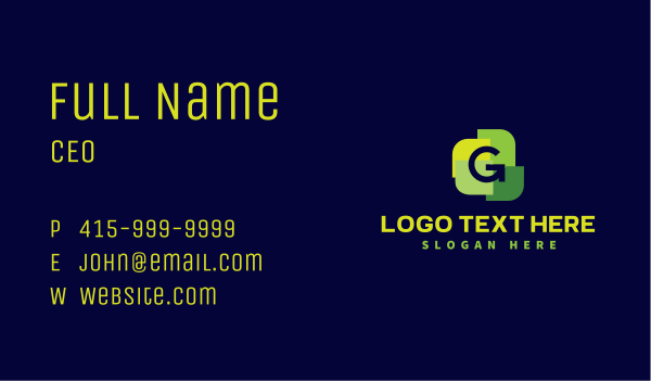 Corporate Marketing Letter G Business Card Design Image Preview