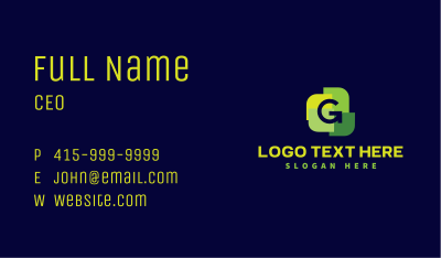 Corporate Marketing Letter G Business Card Image Preview