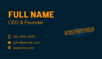 Glowing Graffiti Wordmark Business Card Image Preview