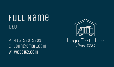 Trucking Warehouse  Business Card Image Preview