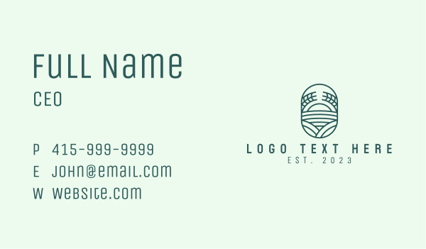 Farmer Field Agriculture Business Card Design Image Preview
