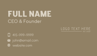 Classic Stylish Wordmark Business Card Design