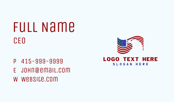Eagle American Flag Business Card Design Image Preview
