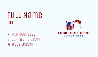 Eagle American Flag Business Card Image Preview