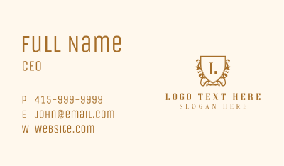 Golden Shield Boutique Business Card Image Preview