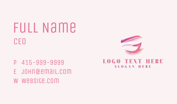 Makeup Artist Eyelashes Beautician Business Card Design Image Preview