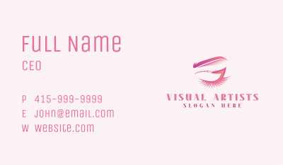 Makeup Artist Eyelashes Beautician Business Card Image Preview