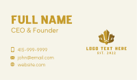 Gold Tribal Crown Headdress Business Card Design