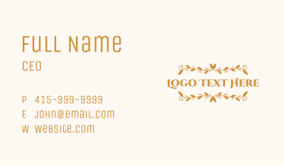 Event Decoration Wordmark Business Card Image Preview