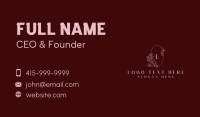 Organic Flower Boutique Business Card Preview