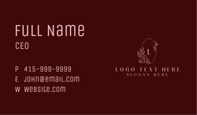 Organic Flower Boutique Business Card Image Preview