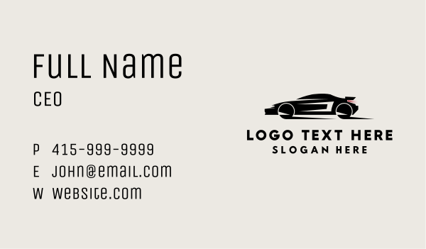 Automotive Sports Car Business Card Design Image Preview