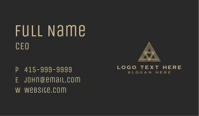 Luxury Premium Pyramid Triangle Business Card Image Preview
