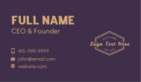 Luxury Golden Wordmark Business Card Image Preview