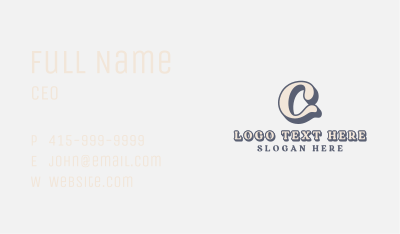 Business Company Agency Letter C Business Card Image Preview