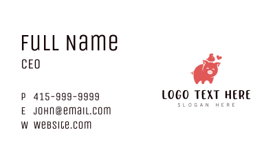 Farm Animal Pig Chick Business Card Image Preview