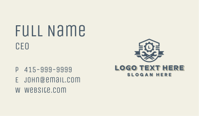 Handyman Wrench Gear Business Card Image Preview