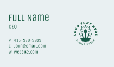 Landscaping Gardening Tools Business Card Image Preview