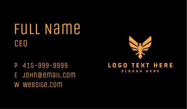 Gold Eagle Sigil Business Card Design Image Preview