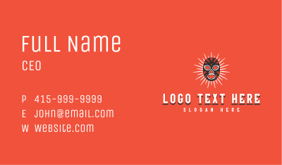 Mexican Wrestling Mask Business Card Image Preview
