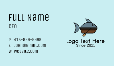 Tuna Fishing Boat Business Card