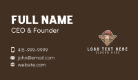 Hipster Lumberjack Emblem  Business Card Preview