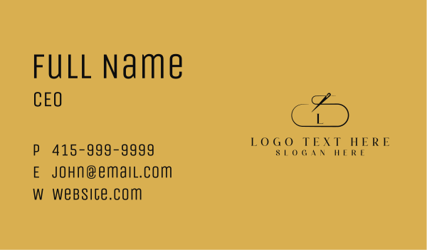 Sewing Needle Thread Business Card Design Image Preview