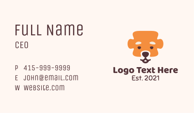 Dog Puzzle Piece  Business Card Image Preview
