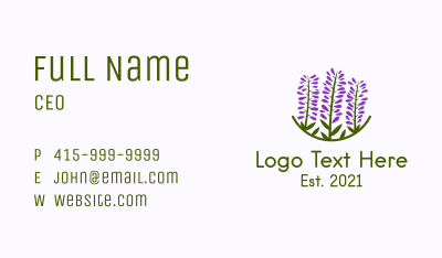 Lavender Flower Garden Business Card Image Preview