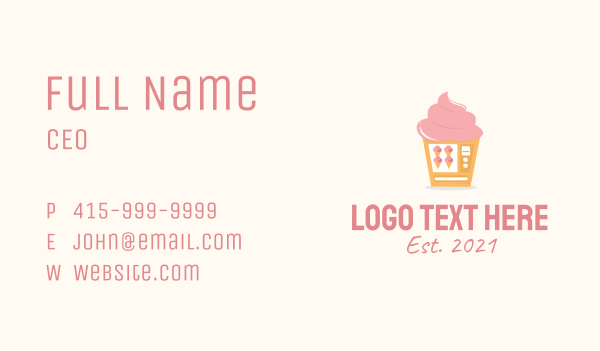 Vending Machine Ice Cream Business Card Design Image Preview