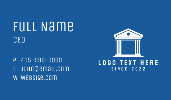 Ancient Courthouse Building Business Card Design Image Preview