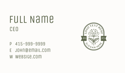 Simple Lotus Flower Business Card Image Preview