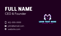 Entertainment Headset Letter M Business Card Design