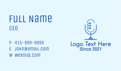 Blue Mic Podcast Business Card