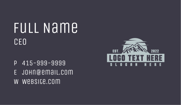 Summit Mountain Explore Business Card Design Image Preview
