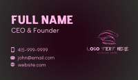 Pink Eyelashes Eyebrows Business Card Preview