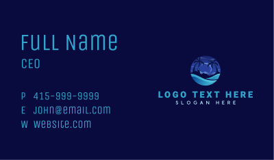 Night Surf Beach Business Card Image Preview