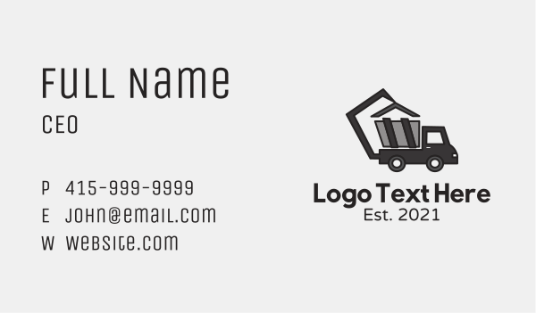 Truck Heavy Machinery  Business Card Design Image Preview