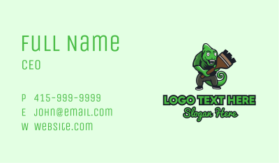 Chameleon Painter Mascot Business Card
