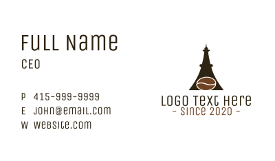 Eiffel Coffee  Business Card Image Preview