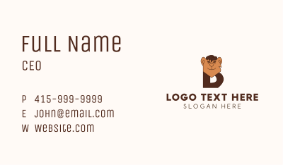 Letter B Bear Business Card Image Preview