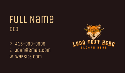 Wolf Beast Gaming Business Card Image Preview
