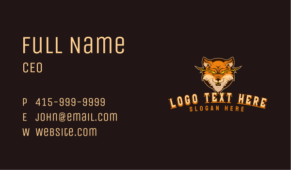 Wolf Beast Gaming Business Card Design Image Preview