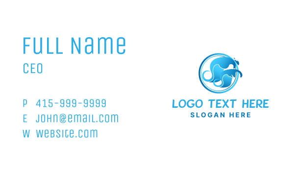 Blue Wave Surf Business Card Design Image Preview